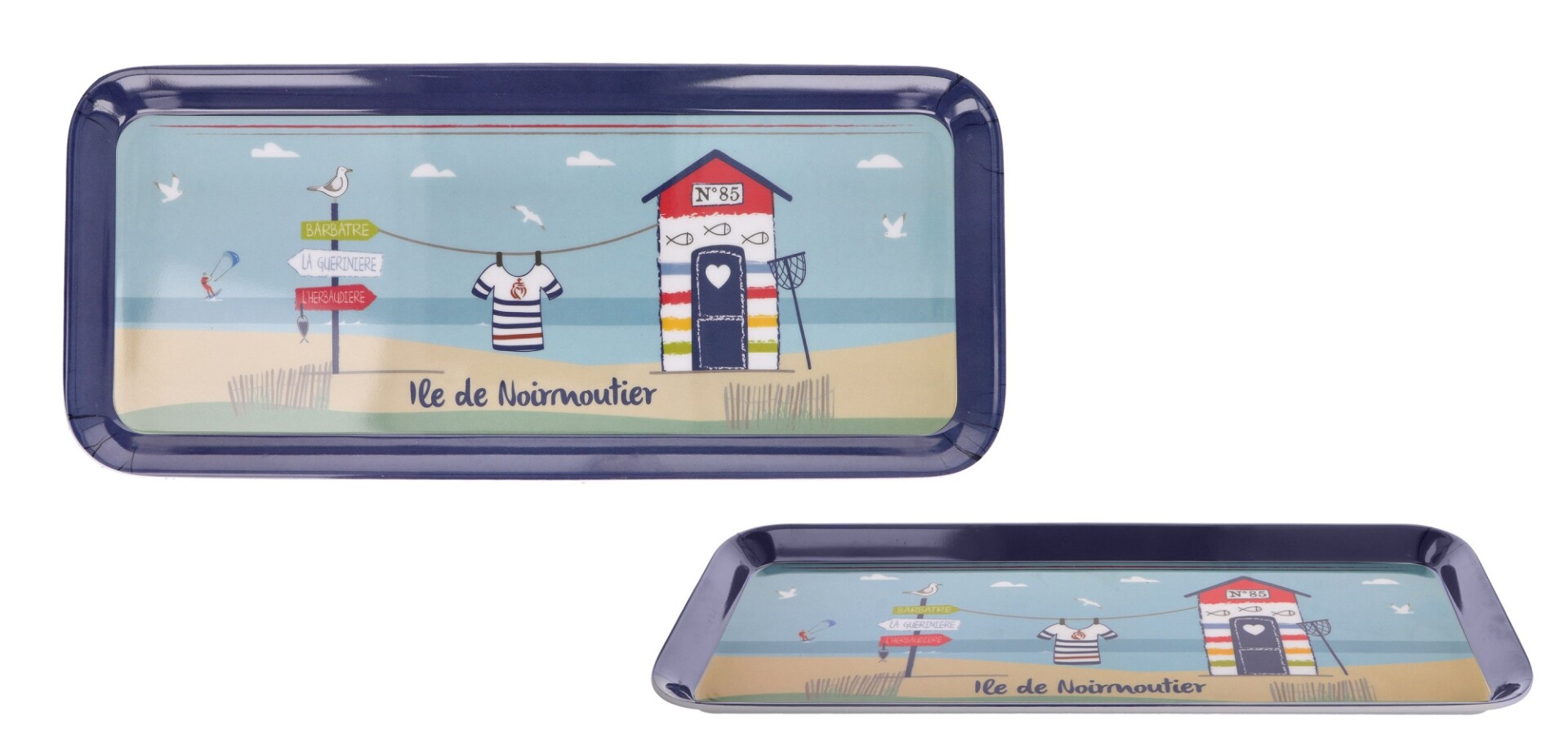 Bandeja de melamina rectangular Linea Noirmoutier 