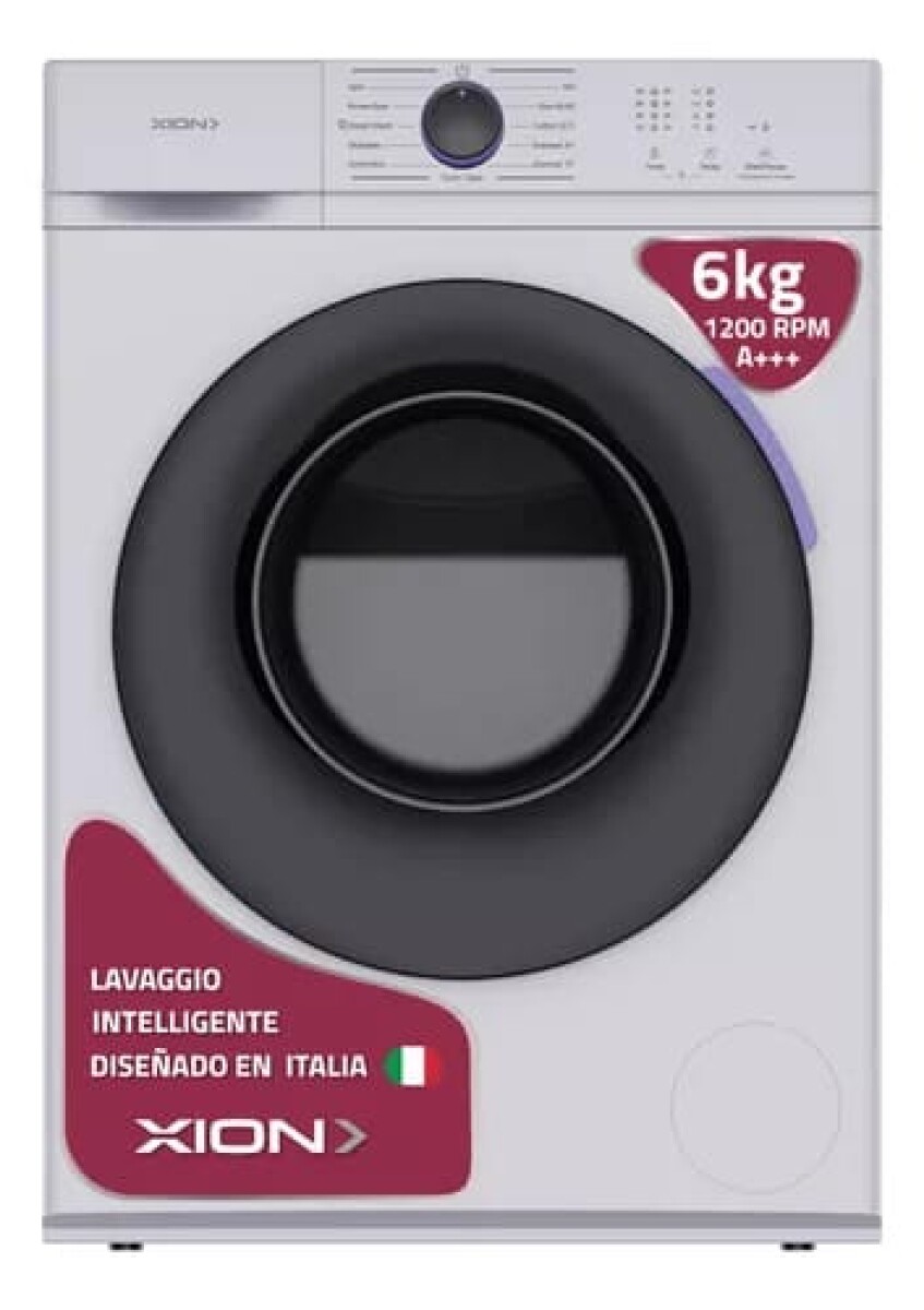 LAVARROPAS CARGA FRONTAL 6KG BLANCO XION-LAV60F.CU 