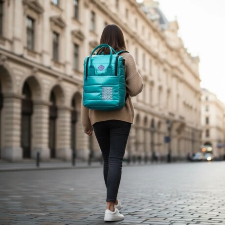 Mochila Trendy con correa desmontable Turquesa