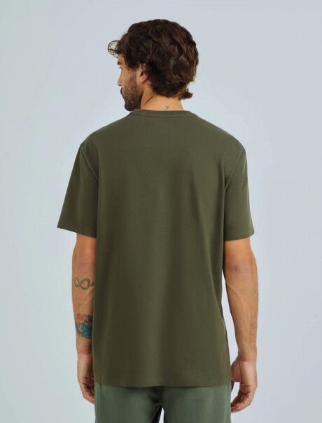 CAMISETA BÁSICA MANGA CORTA VERDE MUSGO