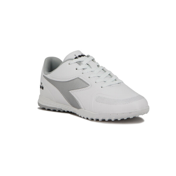Zapato Fútbol Barricade Tf Diadora Hombre Blanco-plata