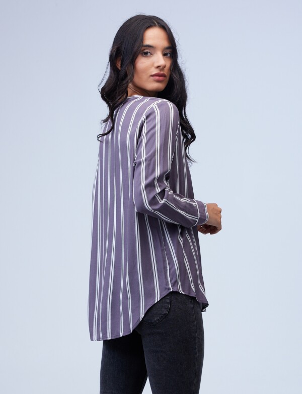 Camisa Lineas GRIS/MULTI