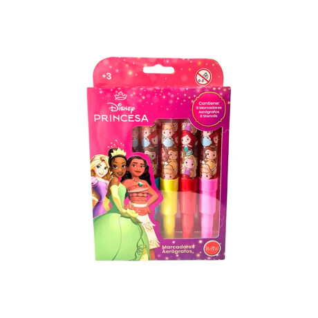 Marcador Aerografo Licencia x 6 Princesas Disney