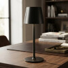 Lampara de mesa recargable negra USB 10x38 cm Lampara de mesa recargable negra USB 10x38 cm