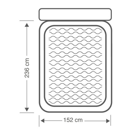 Colchón Sommier Intex 2p Eléctrico Respaldo Camping Gris