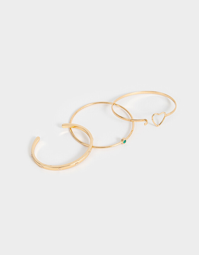 Pulseras Rígidas Sets Strass Pulseras Rigidas Sets De Metal - Dorado