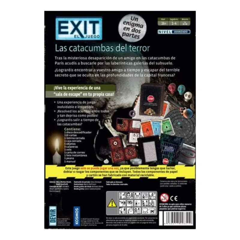 Juego Sala De Escape Exit 9: Las Catacumbas Del Terror Juego Sala De Escape Exit 9: Las Catacumbas Del Terror