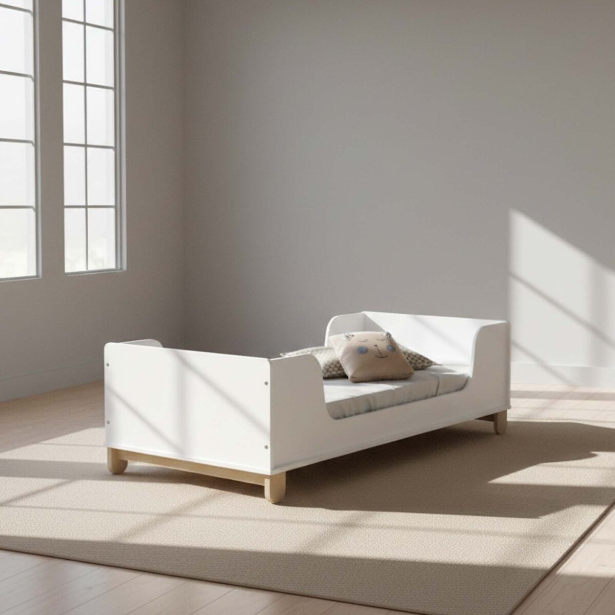 CAMA MINI CAMA - 1 PLAZA MDF-Y-MADERA BLANCO ZUPPY 