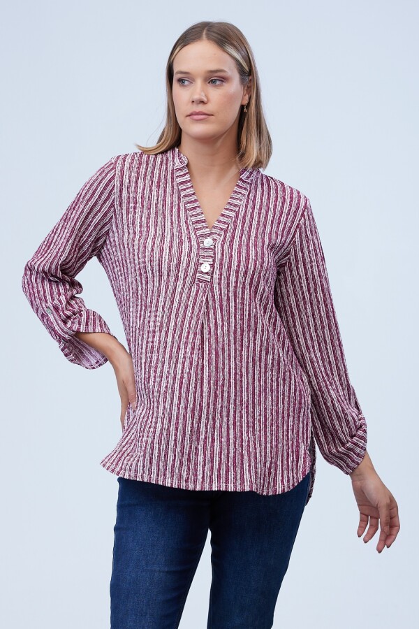 Blusa Casual BORDEAUX/MULTI