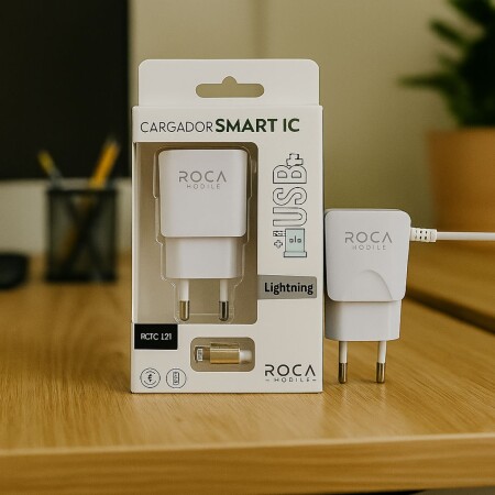 Cargador Inteligente Roca 2.1A 1 Usb a Lightning Cargador Inteligente Roca 2.1A 1 Usb a Lightning