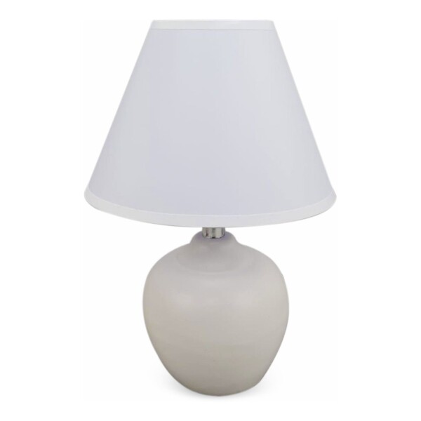 Lampara Portatil Mesa Ceramica Escritorio Luz Calidad Color Variante Blanco