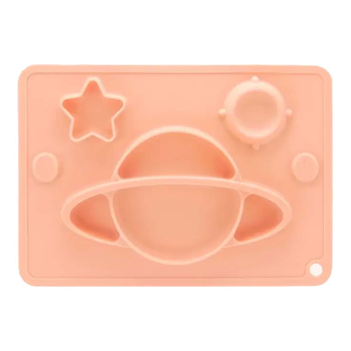 Platos c/Formas en Tapete Individual Comida Bebé en Silicona - Salmón 