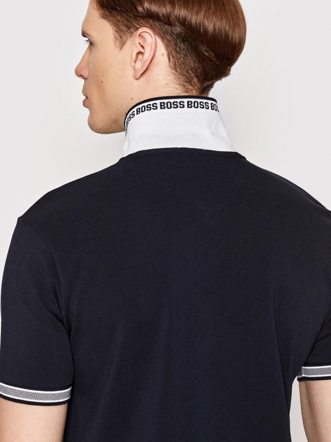 HUGO BOSS Polo de Algodón Piqué con Logo Contrastante 0