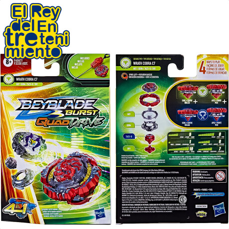 Beyblade Hypersphere Trompo + Lanzador Venom Hasbro Wrath Cobra C7