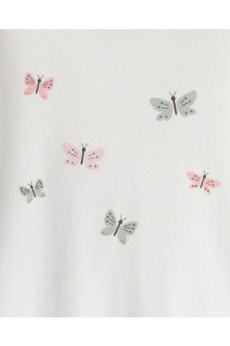 Set dos piezas de algodón, pantalón y body, diseño mariposas Sin color