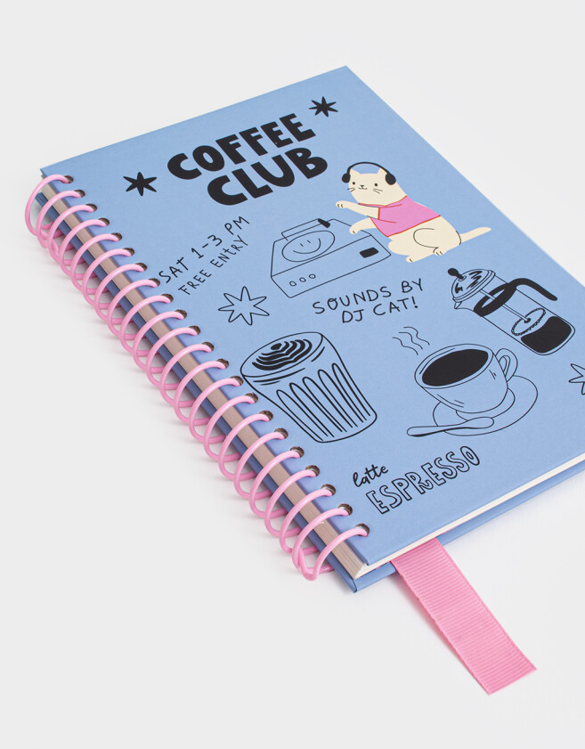 Anotadores Cuadernos y Memos Cuaderno A5 Vynil Club - Azul Celeste