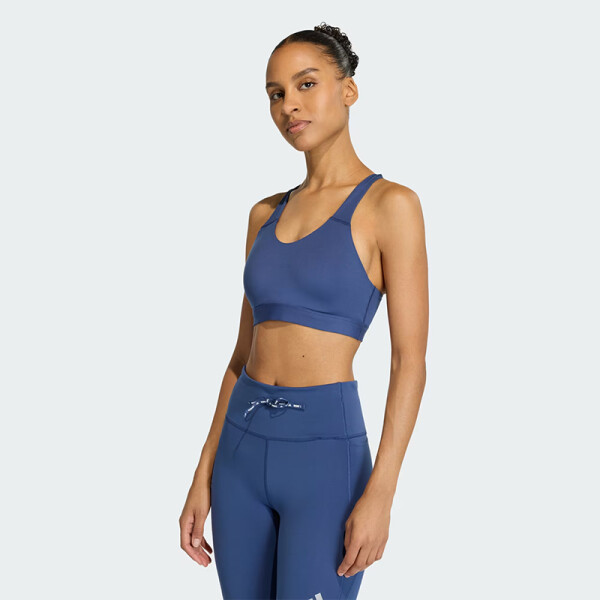 Top Adidas Deportivo Optime Essentials Workout Soporte Alto Azul