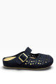 Zueco calado con hebilla BT405 Negro