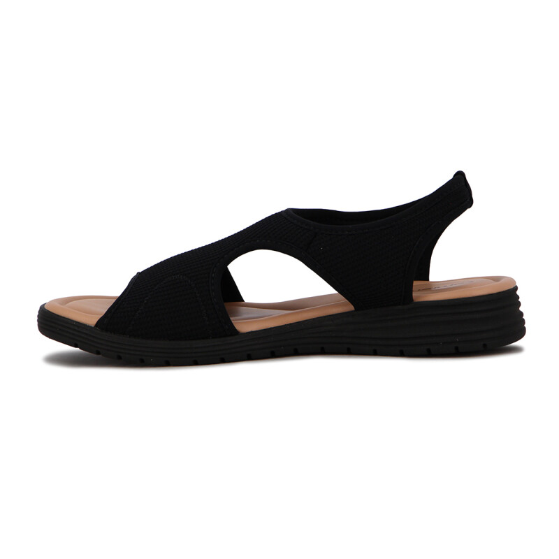 Sandalia Casual Elastizada Mujer Comfortflex Negro