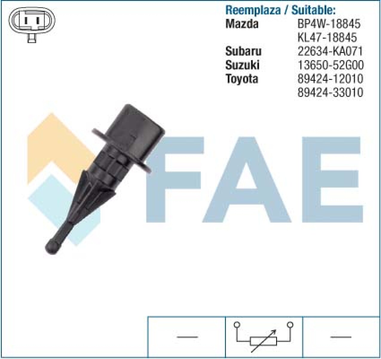 BULBO INTERRUPTOR - TEMP. AIRE VITARA-ALTO-FORESTER ACOPLE RAPIDO FAE 