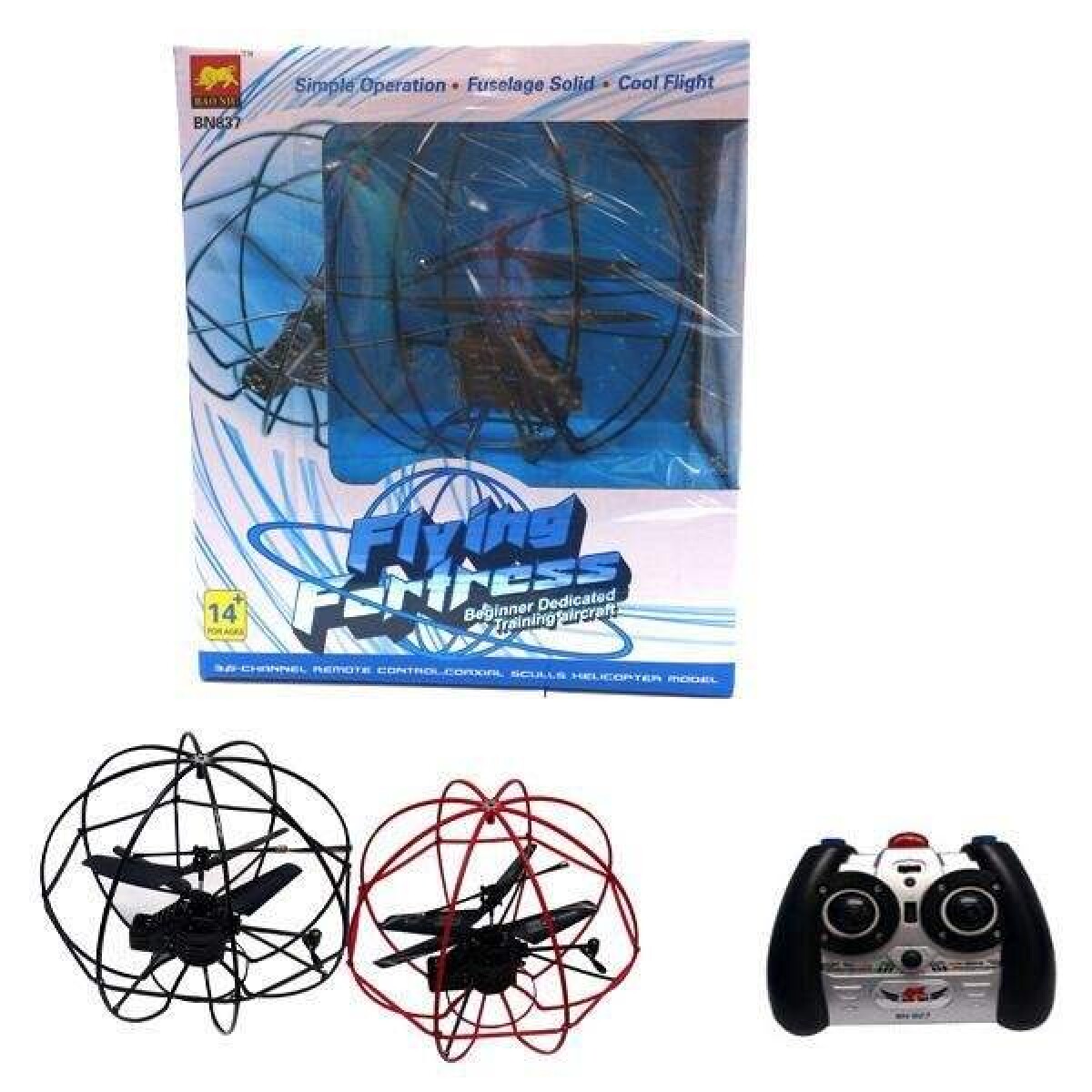 Infrared Remote Control Flying Ball - Red And Black 2 Colors 