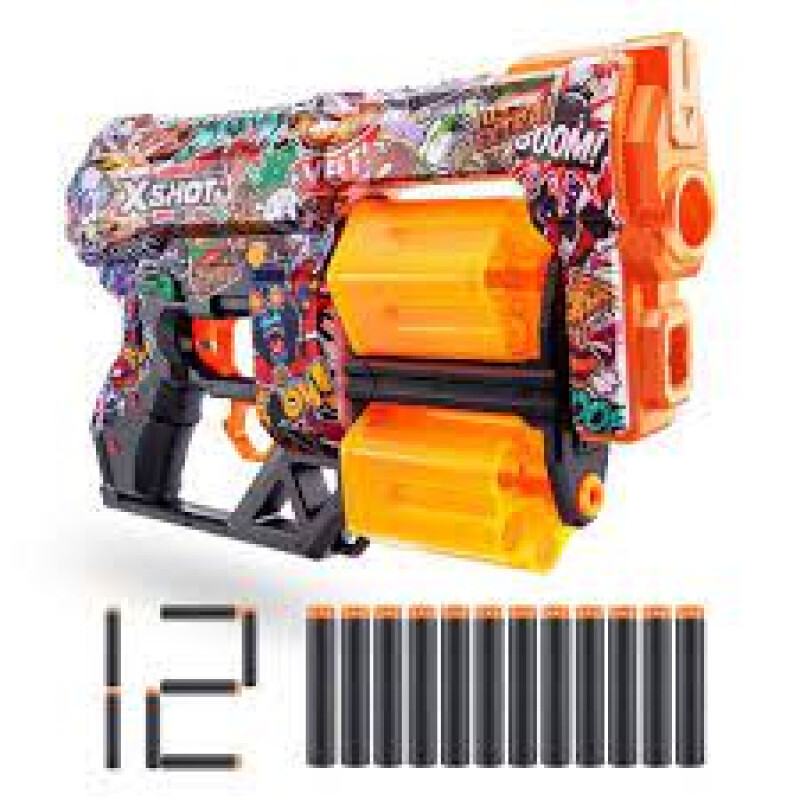 Lanzadorde X-Shot Skins con 12 dardos Lanzadorde X-Shot Skins con 12 dardos