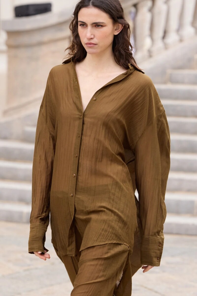 SHIRT LAO Marron