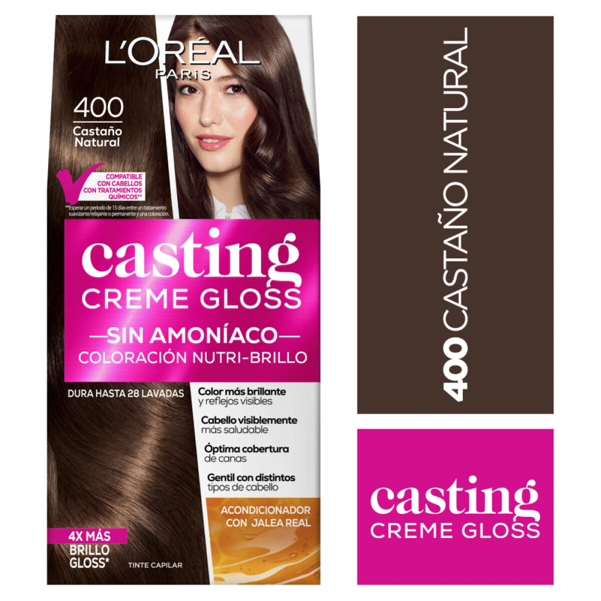 Tintura Para Cabello L'Oréal Paris Casting Creme Gloss Castaño N°400 