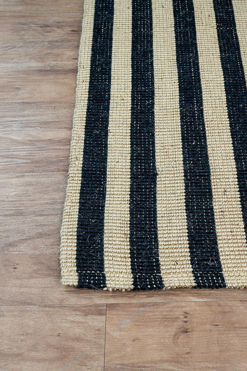 Mumbai ALFOMBRA MUMBAI JUTE 250X350 NATURAL BLACK