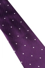 Corbata con pañuelo 8 cm VIOLETA