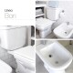 INODORO TAPA BIDET 1 AGUJ JUEGOS DE LOZA BARI BLANCO FERRUM BLANCO