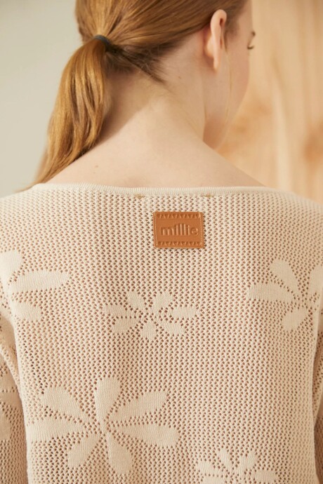 CARDIGAN FLORIDA BEIGE