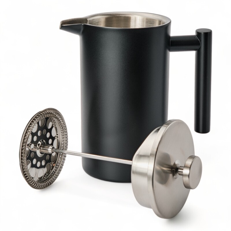 Cafetera Prensa Francesa Doble Parede Ac-Inox 1000ml Negro