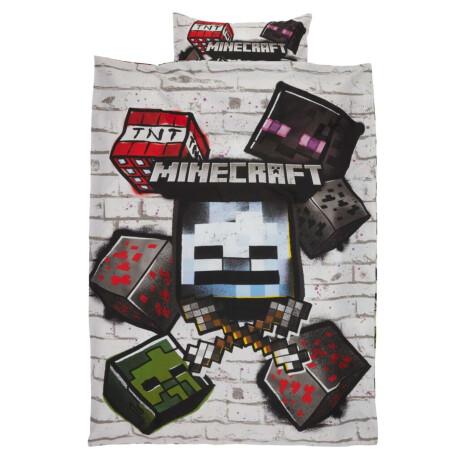 Juego Funda Nordica Minecraft 155X220 Gris