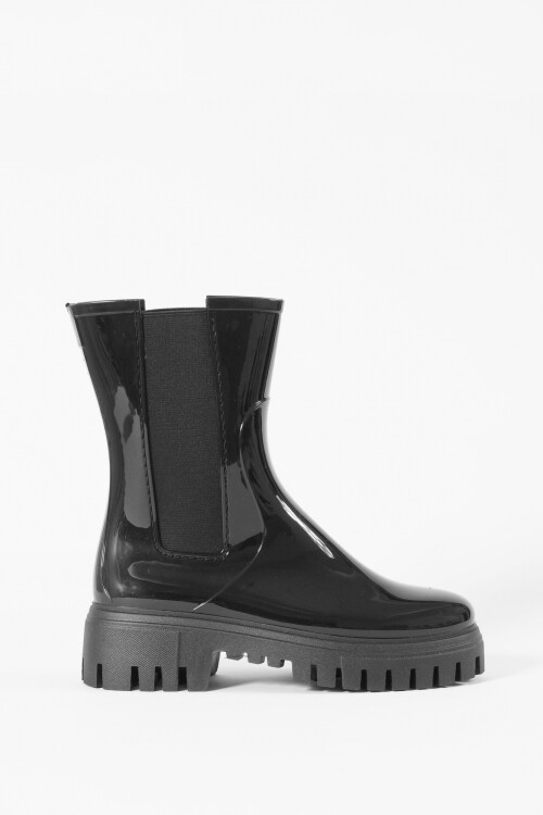 Bota de lluvia chunky negro