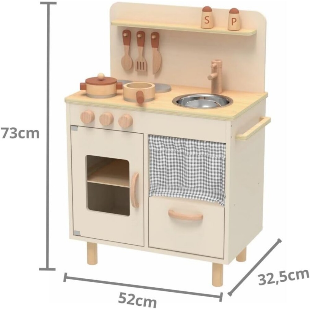 Cocina de madera infantil beige TOOKY TOYS Cocina de madera infantil beige TOOKY TOYS