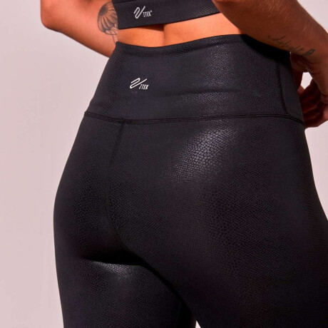 Pantalón Largo Legging Reptil de Mujer Negro