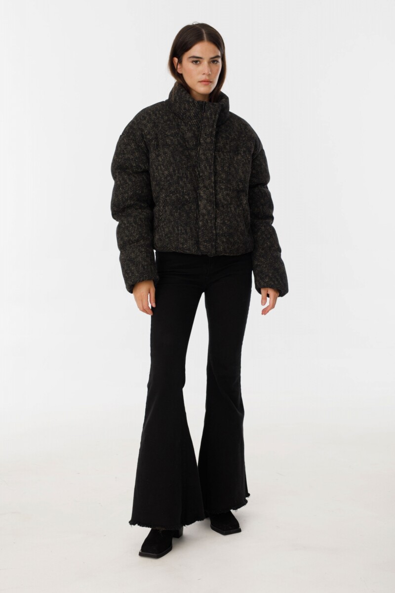 Campera Tejida Cascais Negro/beige