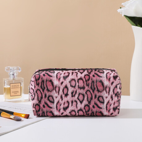 Pack Neceser Diseño Animal Print Incluye Tres Tamaños Rosa
