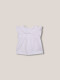 Camiseta Con Cuello Volante Blanco
