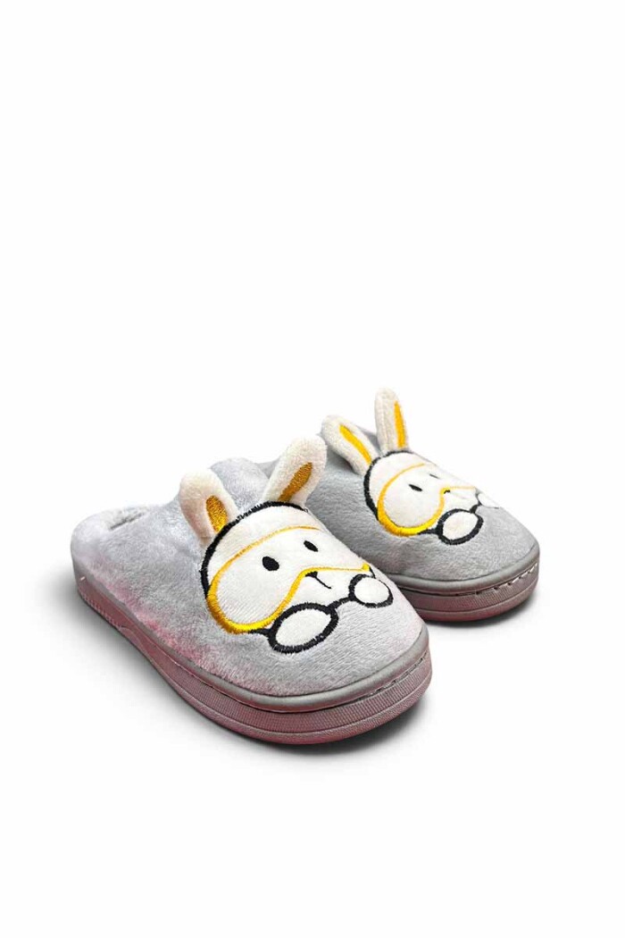 PANTUFLA PELUDITA Gris