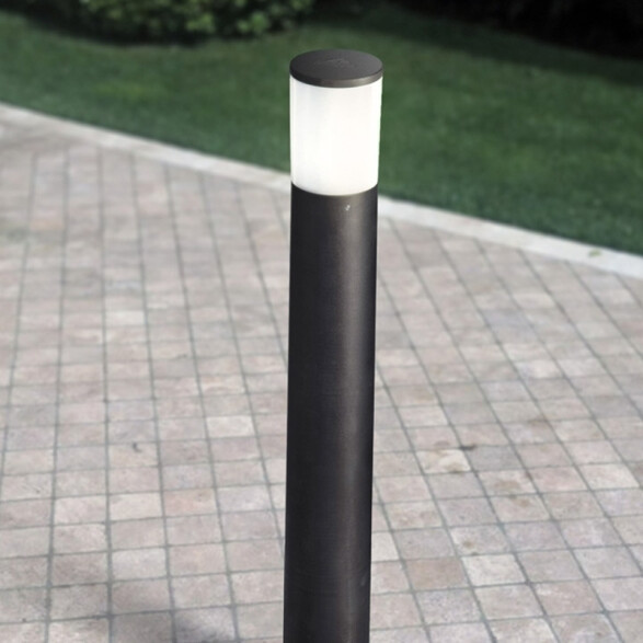 Poste LED negro IP55 E27 cálida inc. 800mm AMELIA FL0630
