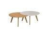Mesa de Centro Classic - Luna - Conjunto - Línea Manhattan Blanco/Natural