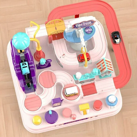 Estación de Juego Didáctica Pista Laberinto Autitos Rosa