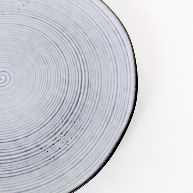 PLATO PLAYO CERAMICA GRIS ESPIRAL 26.5CM Unica