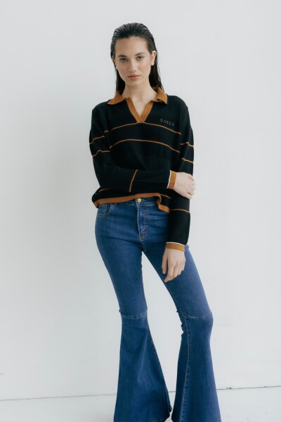 TSHIRT POLO ROMBA Negro
