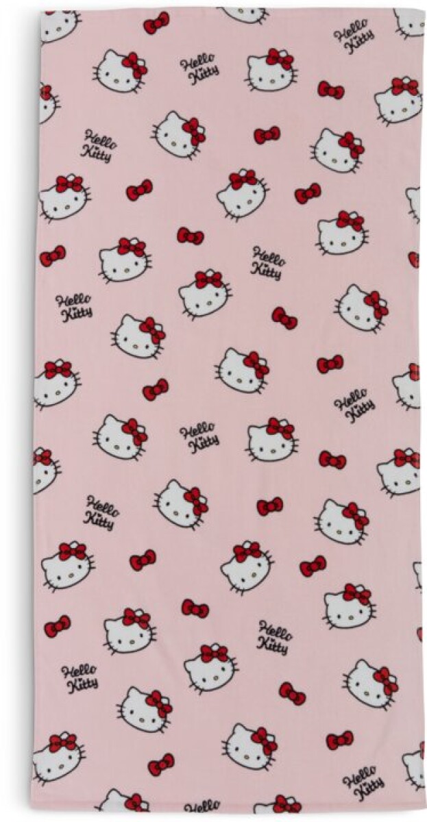 Toalla de baño velour HELLO KITTY 70x140 cm - Rosa 