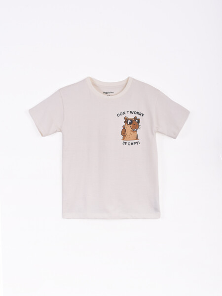REMERA NIÑO CALMARA OFF WHITE