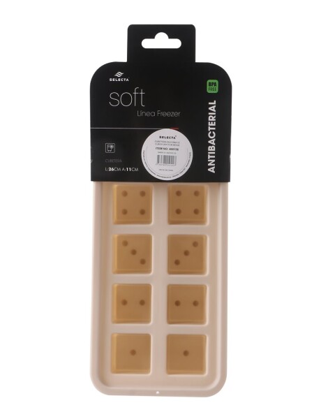 CUBETERA SILICONA 12 CUBOS 26X11CM BEIGE CUBETERA SILICONA 12 CUBOS 26X11CM BEIGE