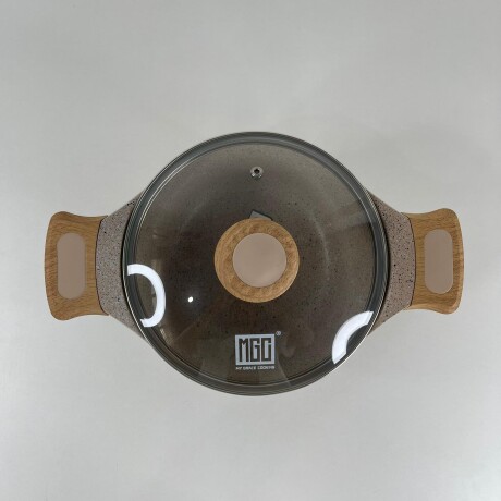 Olla Aluminio Fundido Presión Revestimiento Granito Tapa Vidrio 20cm Olla Aluminio Fundido Presión Revestimiento Granito Tapa Vidrio 20cm